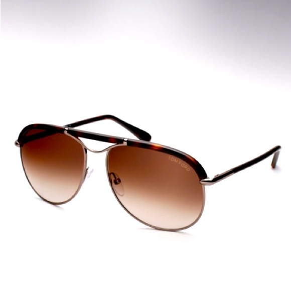 Tom Ford Accessories - Tom Ford Marco Havana Sliver Sunglasses
